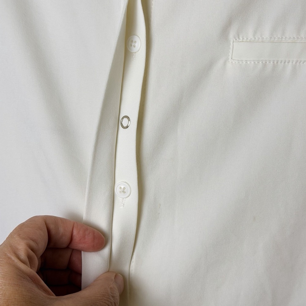 Modern Ambition Women's Travel Shirt White Large Button Down Cool - Picture 6 of 11